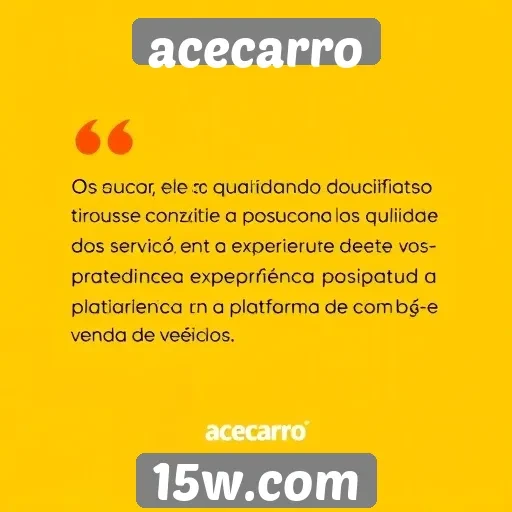 Feedback dos usuários sobre acecarro em alta